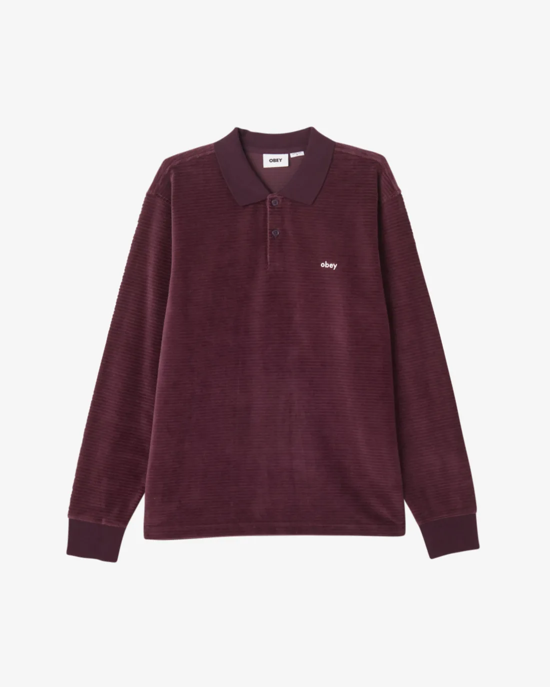 loop_velour_ls_polo_2.webp LOOP VELOUR LS POLO*OBEY Clothing New